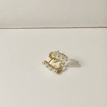 Load image into Gallery viewer, Little Pearls of Wisdom Gold Tone Earrings