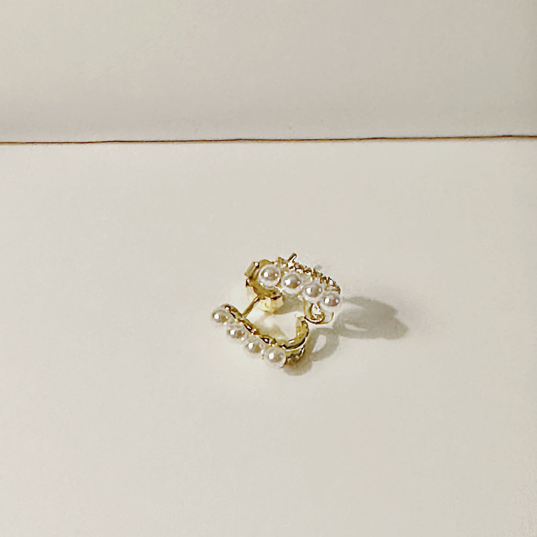 Little Pearls of Wisdom Gold Tone Earrings