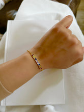 Load image into Gallery viewer, Color Me Classy Gold Tone Bar Bracelet