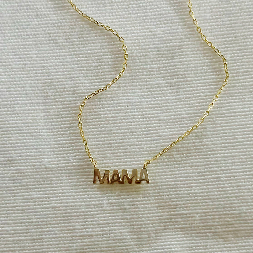 Mama Love Gold Tone Necklace