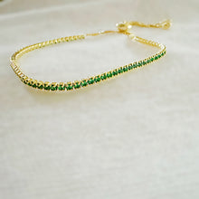 Load image into Gallery viewer, Goddess CZ Line Adjustable Bracelet