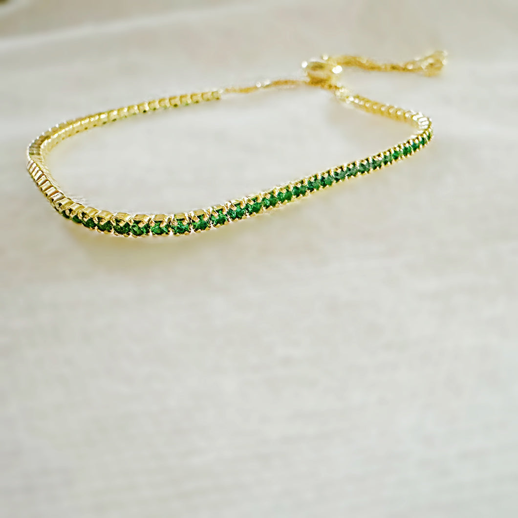 Goddess CZ Line Adjustable Bracelet