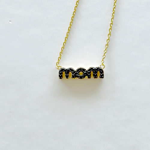 Mom Black and White Rockstar Necklace