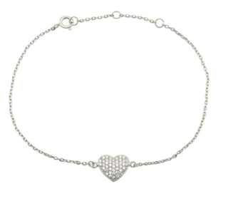 Pave Heart Bracelet