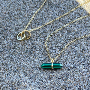 Green Aventurine Love Rock Necklace