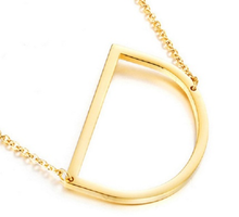 Load image into Gallery viewer, Be Bold Silver/Gold Tone Block Letter Necklace - D