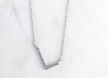 Load image into Gallery viewer, Petite Silver CZ Initials - L