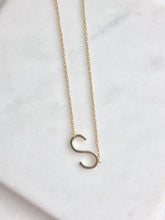 Load image into Gallery viewer, Sterling Silver 14K Gold Plated Your Initial Letter - S