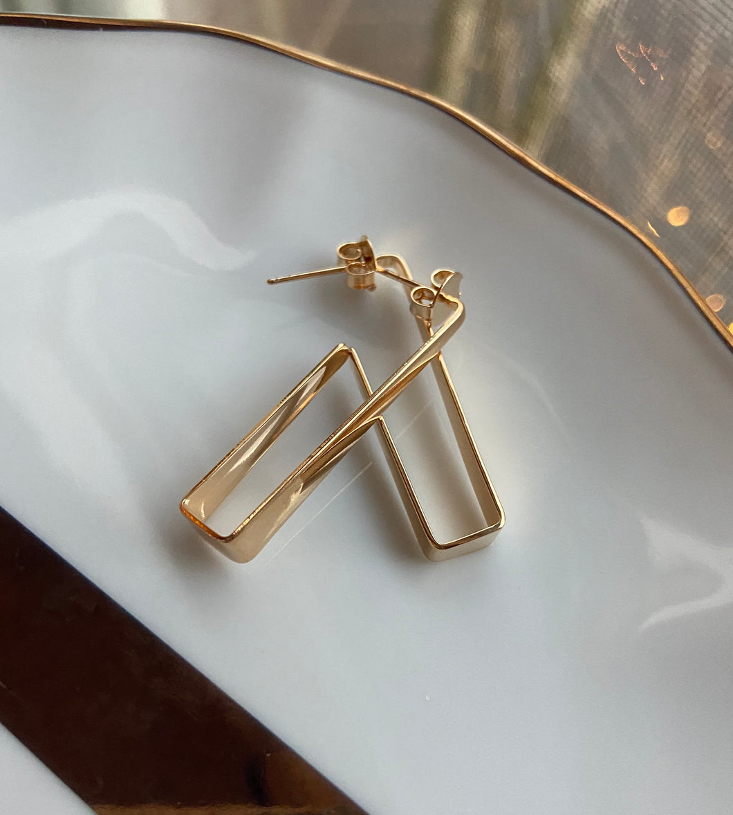 Modern Lines Hoop Earrings