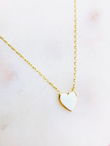 Sterling Silver/Gold Plated Heart Necklace