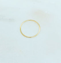 Load image into Gallery viewer, Sterling Silver Gold Plated Dainty Plain Band Ring