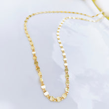 Load image into Gallery viewer, Sterling Silver Gold Plated Long Shimmy Layering Necklace, 30in