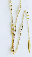 Load image into Gallery viewer, Sterling Silver Gold New York Bead Long Necklace