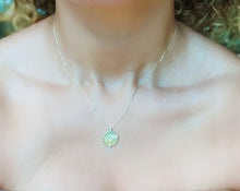 Load image into Gallery viewer, Sterling Silver Gold Plated Starburst Coin Medallion Necklace