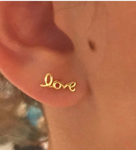 Sterling Silver Love Earrings