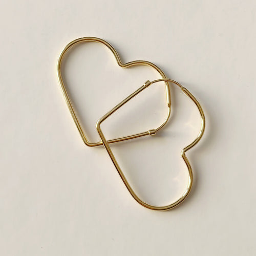 Love Heart Endless Hoop Earrings
