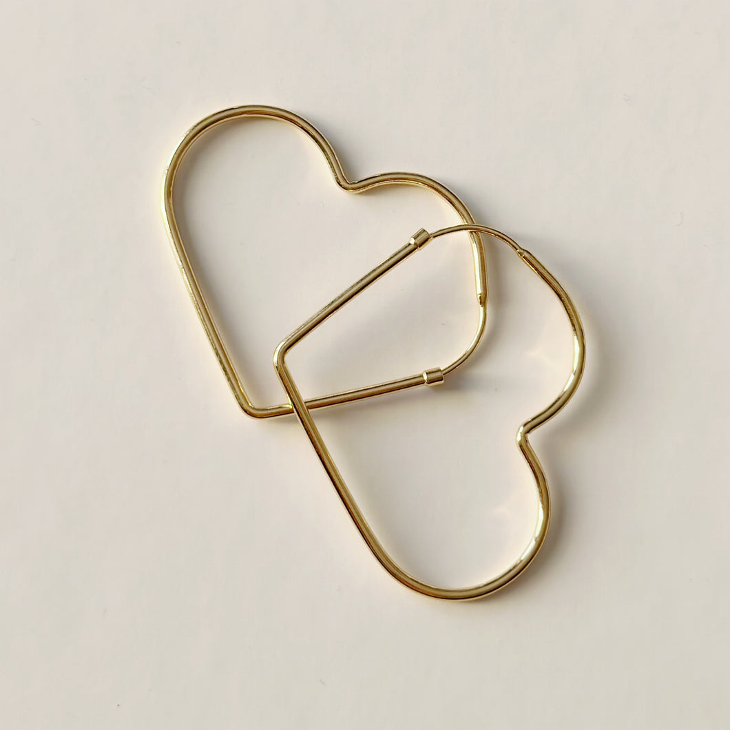 Love Heart Endless Hoop Earrings