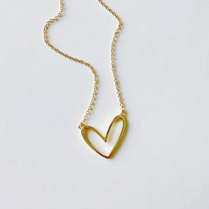 Isabel Gold Tone Heart Necklace