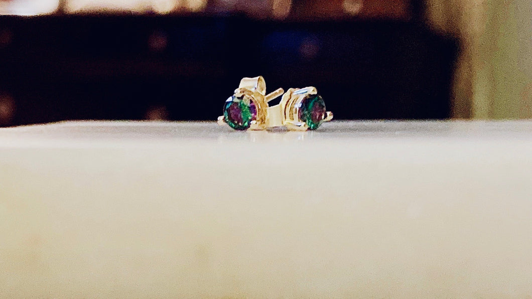 Sterling Silver Color Mini Studs