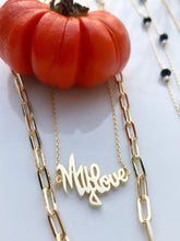 Load image into Gallery viewer, Sterling Silver 14K Gold Plated MY LOVE Necklace - Gold Plated