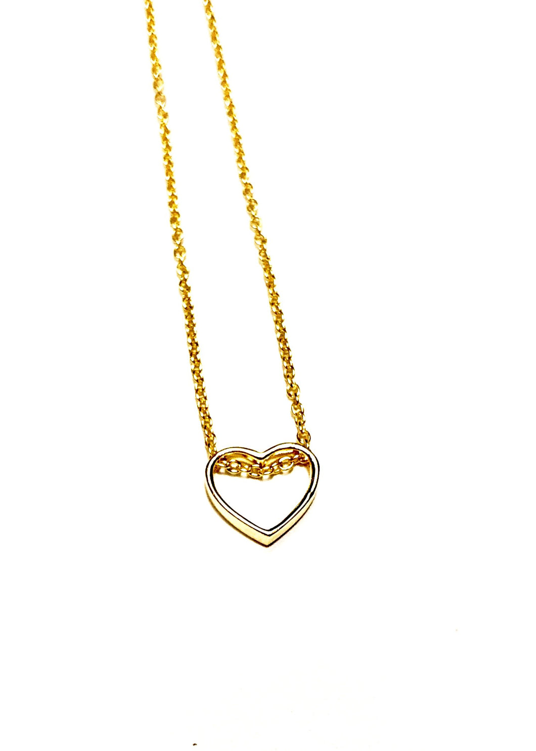 925 Sterling Silver/Gold Plated Simple Mini Heart Necklace