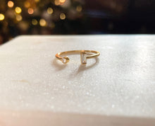 Load image into Gallery viewer, Sterling Silver/14K Gold Plated Open Ring - 7