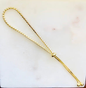 Ava Line Bracelet - Gold Plated