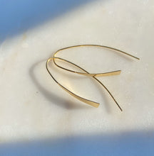 Load image into Gallery viewer, Sterling Silver Gold Plated Liquid Gold Hoops Earrings