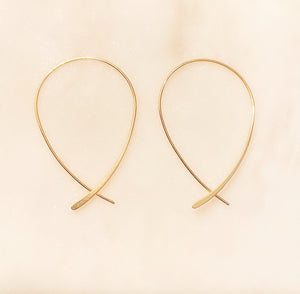 Sterling Silver Inside Out Line Hoops