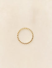 Load image into Gallery viewer, Sterling Silver Gold Plated Bead Stackable Ring