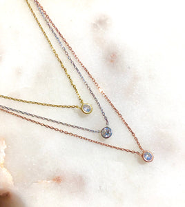 Bezel Layered Necklace