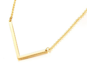 Be Bold Silver/Gold Tone Block Letter Necklace - L