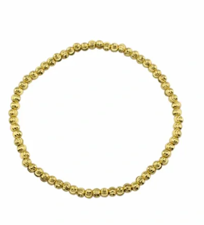 gold bead bracelet for the wrist