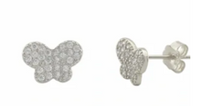 Load image into Gallery viewer, The Butterfly Mariposa Sterling Silver and CZ Stud Earrings