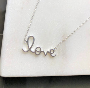 925 Sterling Silver Love Me Necklace