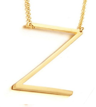 Load image into Gallery viewer, Be Bold Silver/Gold Tone Block Letter Necklace - Z