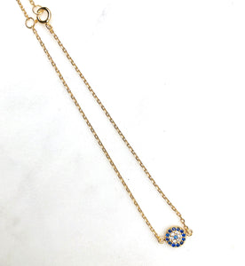 Evil Eye Disc Bracelet