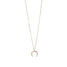 Load image into Gallery viewer, 925 Sterling Silver/14 Karat Gold Plated Crescent Necklace