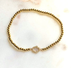 Hamsa Bead Stretch Bracelet