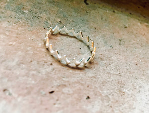ZigZag Rings - 925 Sterling Silver, Gold Tone