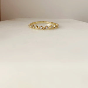 Sterling Silver Gold Plated Stone Band