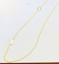 Load image into Gallery viewer, 14K Gold Lily Junior Initial Necklace