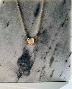 solid gold heart pendant necklace