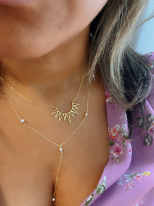 Rays of Sunshine Gold Plated Necklace