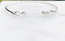 Load image into Gallery viewer, Sterling Silver Never A Straight Path Arrow Bangle