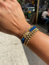 Load image into Gallery viewer, Blue Hope All Seeing Blue Bead Bracelet