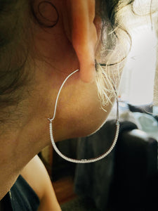 Sterling Silver Badass Front Facing Hoops