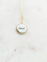 Load image into Gallery viewer, Sterling Silver Gold Plated Inspire Me Medallion Necklace - True