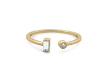 Load image into Gallery viewer, Sterling Silver/14K Gold Plated Open Ring