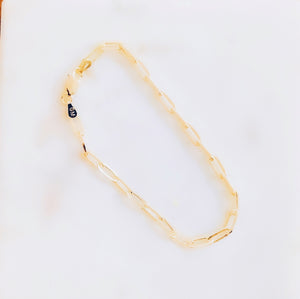 Sterling Silver Small Paperclip Link Bracelet